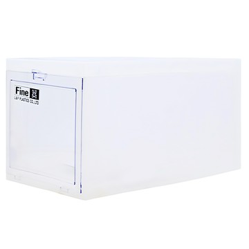 KEYWAY 聯府 前拉式整理箱 12L 350 x 202 x 205mm  透明色 + 霧白色  35 x 20.2 x 20.5cm  1個