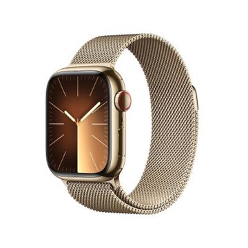 Apple Watch S9 GPS+行動網路 41mm(不鏽鋼錶殼搭配米蘭式錶環)