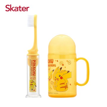 日本 SKATER - (任)便利牙刷-附收納杯-皮卡丘