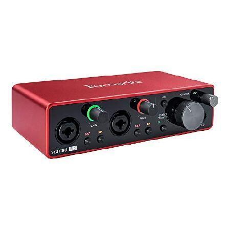 Focusrite Scarlett 2i2 USB Audio Interface (3rd Gen) with Mic Stand, Pop Filter ＆ XLR-XLR Cable Bundle（並行輸入品）