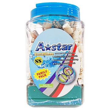 A star 亮白雙頭潔牙骨 SS  薄荷  1.1kg  1桶