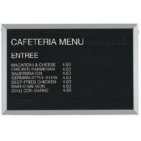 Aarco BOFD2436L Message Center Board, 36"W x 24"H, open face, black felt panel並行輸入