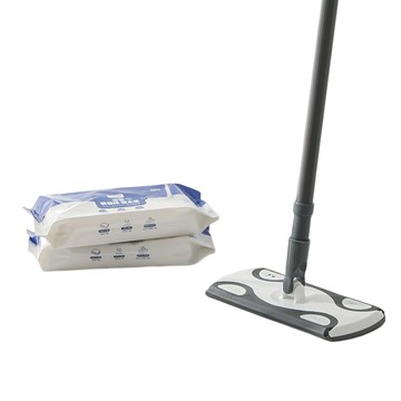 comet 棒拖把+濕拖把清潔布30張2包  1組  36.5 x 11 x 121.5cm