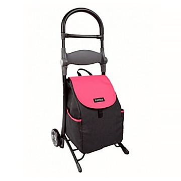 Famica 助步車/時尚座椅購物車 D086  1個  桃紅色 + 黑色