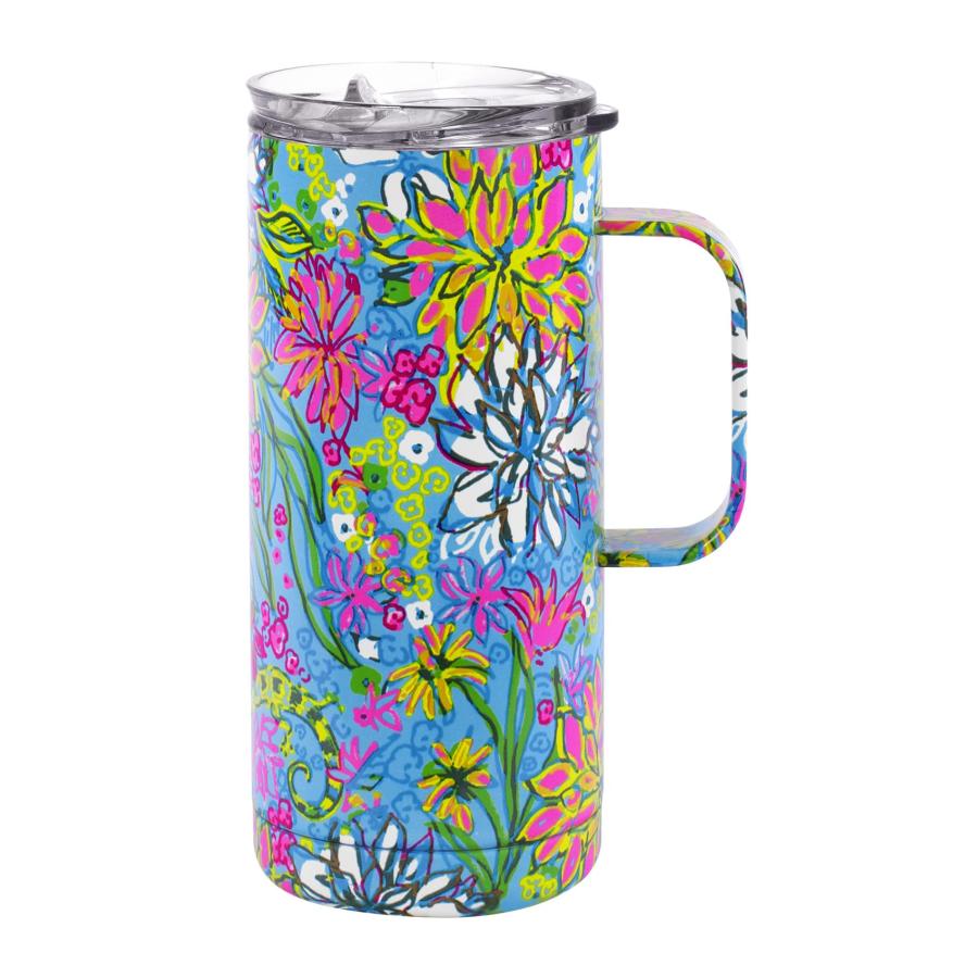 Lilly Pulitzer 16 Oz Travel Mug with Handle and Lid, Stainless S 並行輸入品