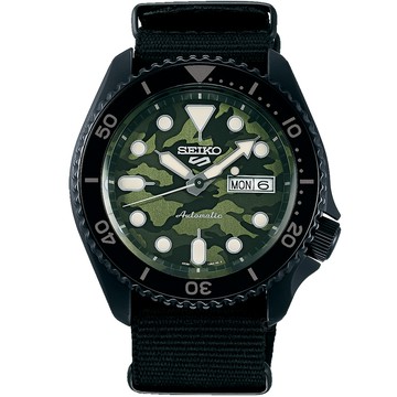 SEIKO 5 Sports 迷彩限定款機械錶(4R36-13B0G/SRPJ37K1)