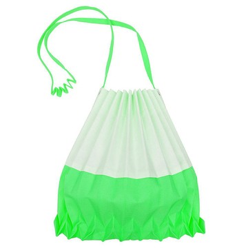 Sayaka 紗彌佳 日系皺褶伸縮樹幹撞色側背/肩背兩用包  37 x 28cm  螢光綠