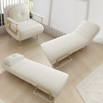 奶油風可愛沙發床小戶型云朵折疊床客廳陽臺兩用懶人沙發網紅款197SFY 快速出貨