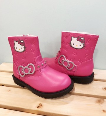【震撼精品百貨】Hello Kitty 凱蒂貓~台灣製Hello kitty正版兒童靴子鞋-桃紅色(26~35號)