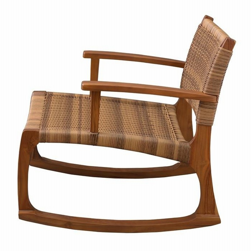 美品ゆらゆらロッキングチェアリラックス揺れる椅子京都市引き取り茶色