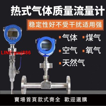 {台灣公司 可開發票}熱式氣體質量流量計 空氣煤氣煙氣壓縮空氣插入式管道式流量計