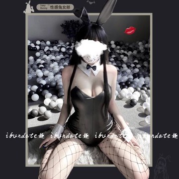 ifundate：性感內衣黑絲美腿內衣服 黑絲兔女郎女仆制服長筒絲滑