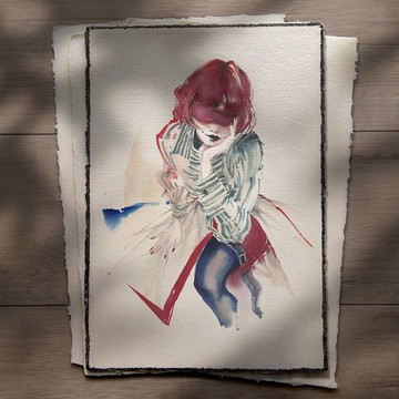 手工精飾藝術微噴 -【信仰的血色立誓布】