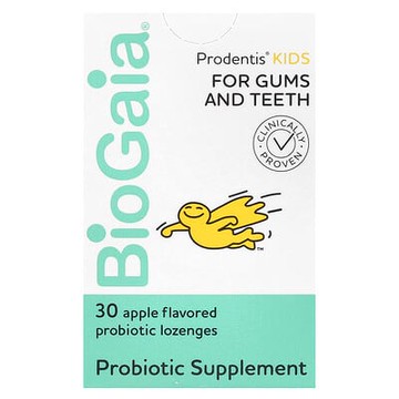 BioGaia, Prodentis Kids®，益生菌錠劑，蘋果味，2 億 CFU，30 粒