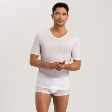 【HANRO】Ultralight V領家居短袖 S-L (白)