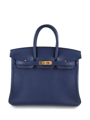 Hermès - 2020 pre-owned Birkin 25 bag - women - Leather - One Size - Blue