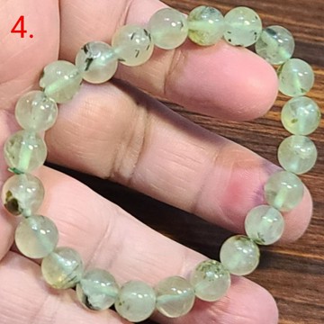 葡萄石 黑髮葡萄石 手鍊 手環 手珠 帶黑髮 共生礦 8mm 天然 ❤水晶玉石特賣#R057-2