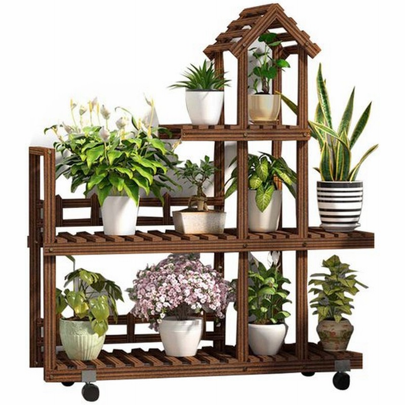 1 多層植物スタンド植木鉢棚屋内屋外ガーデンプランター棚収納ラック 通販 Lineポイント最大get Lineショッピング