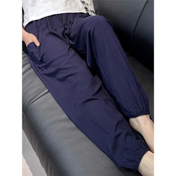 夏春季睡褲女棉綢褲綿綢褲長褲人棉休閑褲家居褲人造棉空調月子褲