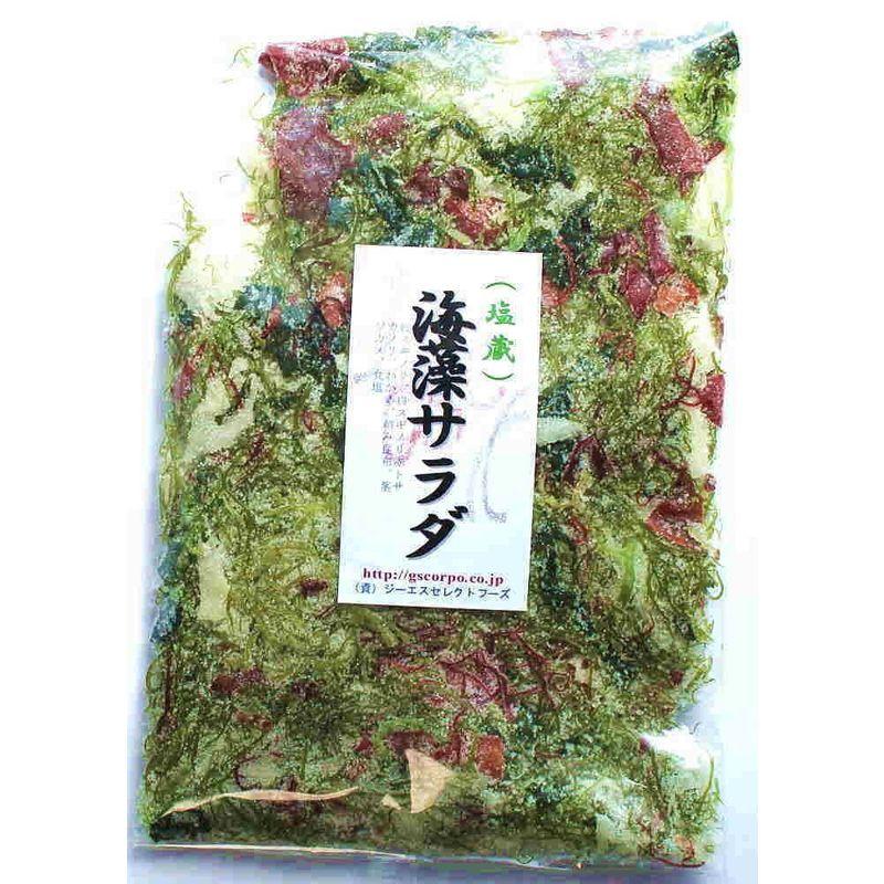 海藻問屋 海藻サラダ 塩蔵 300g 国産 色物海藻とワカメ類 生のまま塩蔵