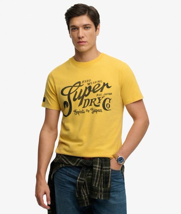 Superdry Men's Industry Worker Relaxed T-shirt Yellow Size: XL