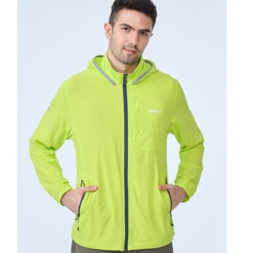 【WILDLAND荒野】男彈性蠶絲感抗UV外套芥末黃色