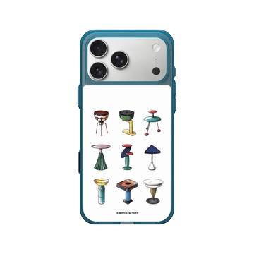 iPhone 17 Pro Max Clear (相機按鈕) 夜幕藍 - Sketch Factory - 檯燈素描