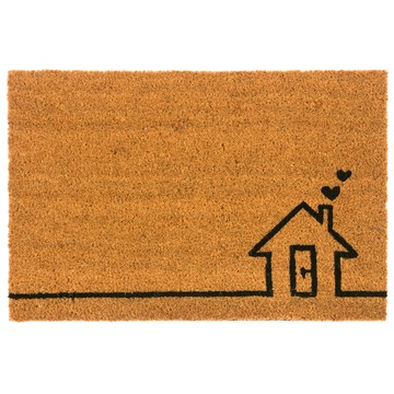 椰鬃刮泥地墊/踏墊/門墊 45x75cm 甜蜜的家