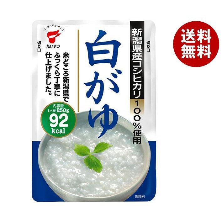 たいまつ食品 白がゆ 250g×10袋入×(2ケース)｜ 送料無料 一般食品 レトルト おかゆ 袋 ご飯