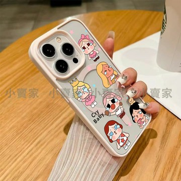 卡通哭娃 磁吸透明手機殼 iPhone 17 16 15 14 13 12 11 Pro Max XR 8p i7保護殼