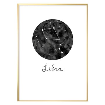 天秤座 Libra 掛畫  40 x 30cm  金色