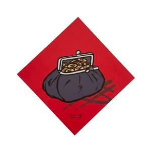 郭公館工作室 斗方小春聯-滿滿荷包