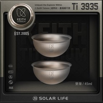 Keith 鎧斯鈦功夫茶迷你鈦杯 45ml / Ti3935.純鈦茶杯組 純鈦品茗杯組 功夫鈦茶杯組 環保雙層隔熱 純鈦真空隔熱