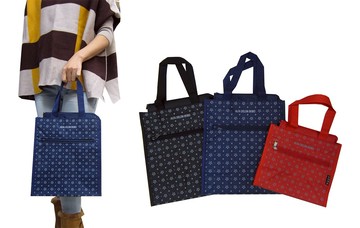 ~雪黛屋~US-SLFA 提袋大容量MIT外水瓶袋可A4資夾才藝袋上學書包外置教具品雨衣傘便當袋防水尼龍布D848(大)