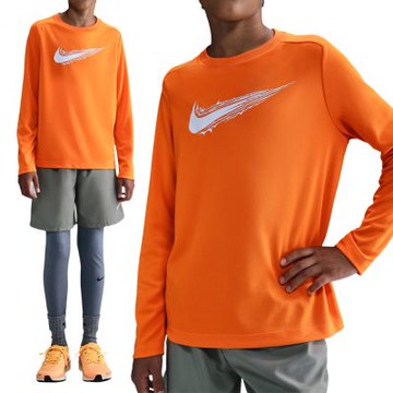 Nike B NK DF Multi Ls TOP HBR 大童 童裝 橘色 速乾 圓領 長袖 HV0662-873