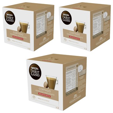NESCAFE 雀巢咖啡 Dolce Gusto 多趣酷思 濃縮咖啡瑪奇朵咖啡膠囊-低咖啡因  6.2g  16個裝  3組