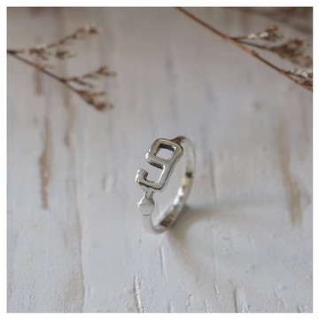 銀戒 女孩 女士 簡單 可愛 小 時尚 數 零 九