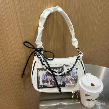 韓版潮流⭐痛包原創水墨痛小食量腋下痛包雙麵背單甜美lolita單肩腋下斜跨包