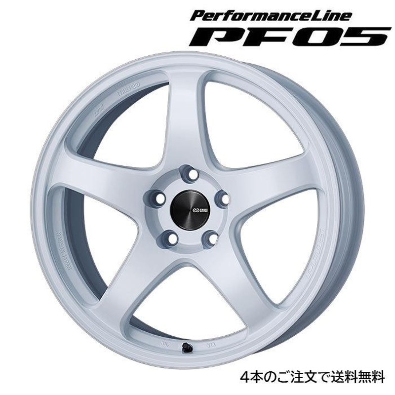 マラソン限定！ポイント5倍 ENKEI ENKEI PF05 ホワイト 18X8.5J+45 5