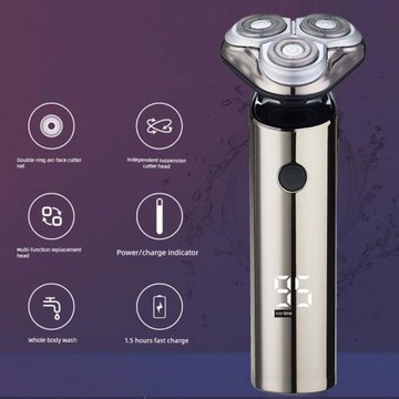 剃須刀電動男士刮胡刀全身水洗數顯充電式胡須刀刮胡子刀液晶顯示