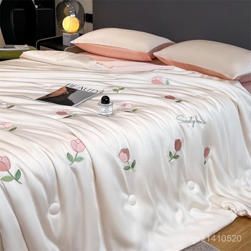 臺灣熱銷🔥適閤裸睡 冷氣被 空調被 夏被 涼感被 涼被 薄被 小熊涼感絲冰絲夏被可機洗空調被2025新款夏涼被夏天薄款被