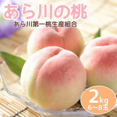 ふるさと納税 紀の川市 あら川の桃2Kg(6-8玉入り)