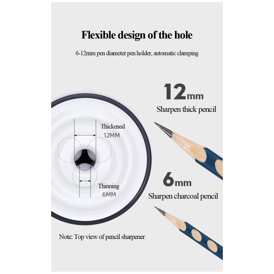 鉛筆削り シャープナー こども えんぴつ USB自動電気鉛筆削り,色鉛筆用文房具,機械式子供用鉛筆削り