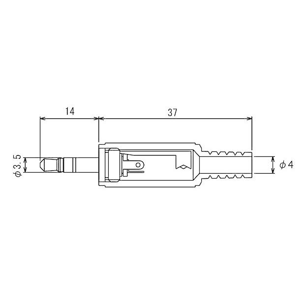 3.5mm 3極 ステレオプラグ マル信無線電機 MP-019LC