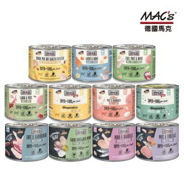 MAC S德國馬克｜老饕款 無榖主食貓罐 200g 【24入組】