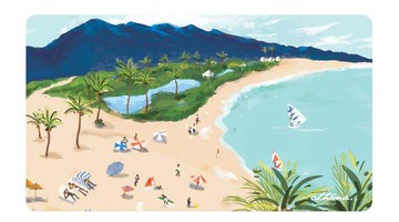 3in1異想世界滑鼠墊-150010蔚藍海岸 合1用途: 滑鼠墊 + 螢幕擦拭布 + 鍵盤防塵墊