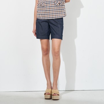 CLL巧玲瓏 牛仔車線休閒短褲 7512606