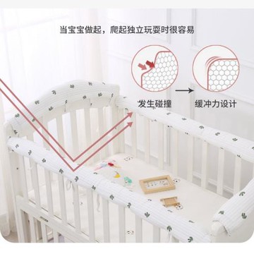 兒童床磕碰嬰兒護欄床軟包邊嬰兒床防撞條包邊寶寶防啃咬條