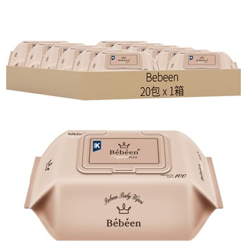 Bebeen Original Plus 嬰兒濕紙巾套裝  55g  100張  20包
