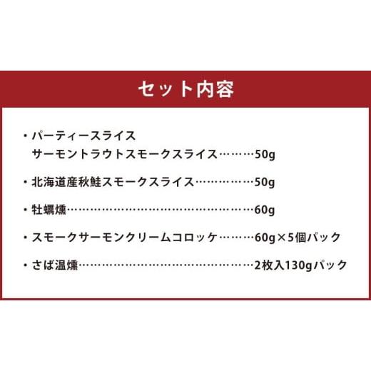 ふるさと納税 北海道 苫小牧市 王子サーモン スモークサーモン等5種 食べ比べセット